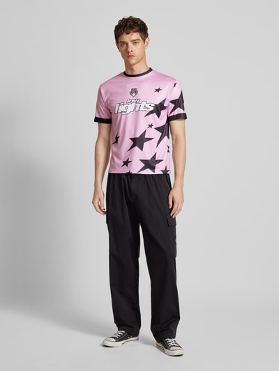 Low Lights Studios T-Shirt mit Label-Print Modell 'ALLSTARS FOOTBALL' Pink 1