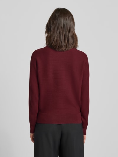 Zero Strickpullover aus Viskose-Mix mit Stehkragen Rot 5