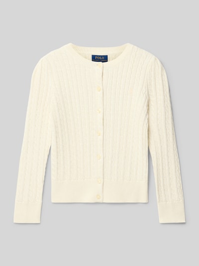 Polo Ralph Lauren Teens Vest met knoopsluiting Ecru - 1