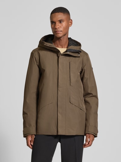 Didriksons Jack met labeldetail, model 'ADAM' Donkerbruin - 4