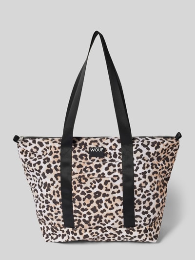 WOUF Tote Bag mit Animal-Print Modell 'Kim' Sand 2