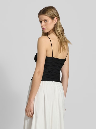 Only Shaped Fit Crop Top mit Spaghettiträger Modell 'GAYLE' Black 5