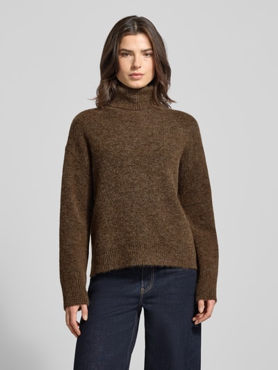 Selected Relaxed fit coltrui van wolmix met alpaca-aandeel model 'LULU' Donkerbruin - 4