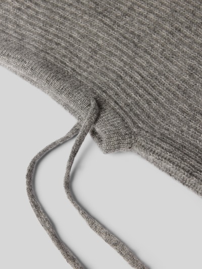 Seeberger Balaclava aus reinem Kaschmir in Strick-Optik Mittelgrau 2