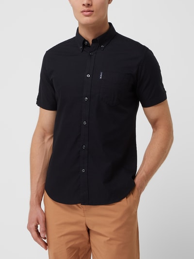 BEN SHERMAN Regular Fit Freizeithemd aus Oxford Black 4