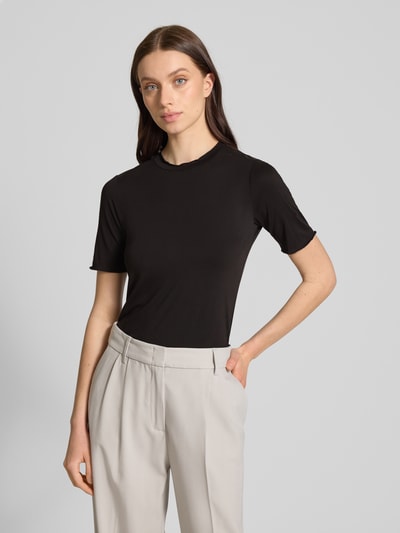 moves T-shirt met geschulpte zoom Zwart - 4