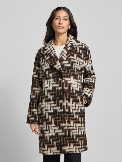 Brax Lange jas met reverskraag, model 'DAVOS' Chocoladebruin - 4