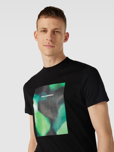 Karl Lagerfeld T-shirt met labelprint Zwart - 3