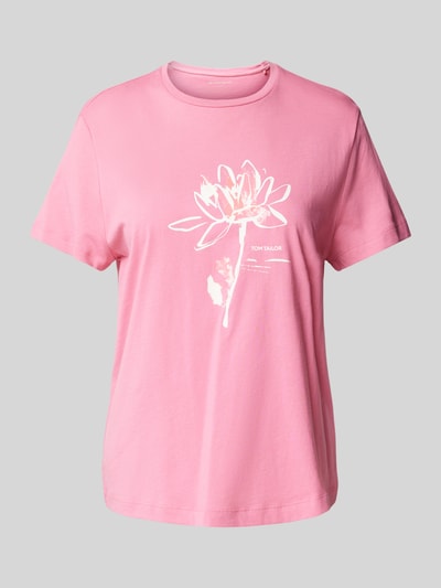 Tom Tailor Regular Fit T-Shirt aus reiner Bio-Baumwolle Pink 2