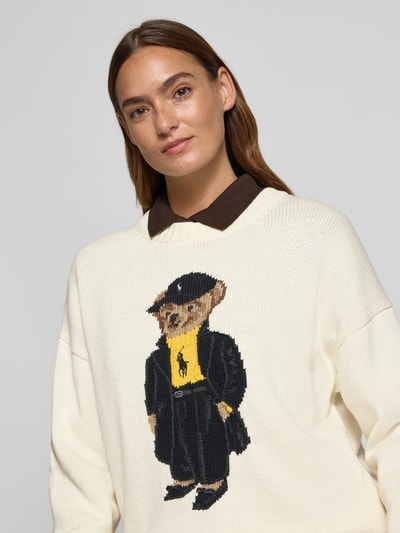 Polo Ralph Lauren Sweter z dzianiny z okrągłym dekoltem Écru melanż 3