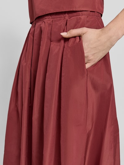 Weekend Max Mara spódnica midi z dodatkiem bawełny model 'FORMICA' Ciemnoczerwony 3