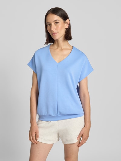 Soyaconcept T-Shirt mit V-Ausschnitt Modell 'BANU' Hellblau 4