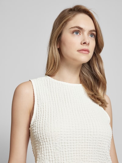 QS Crop Top mit Strukturmuster Weiss 3