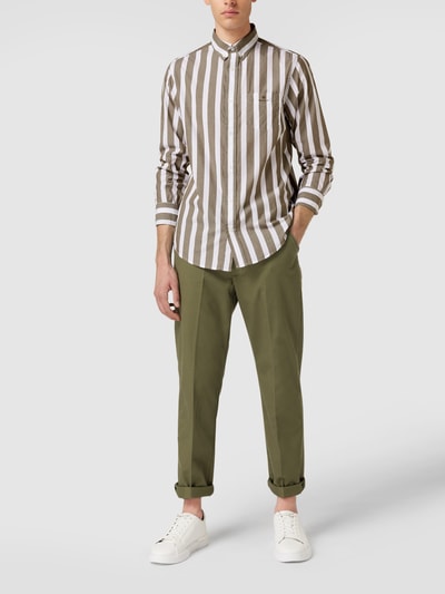 Gant Regular Fit Freizeithemd mit Streifenmuster Khaki 1