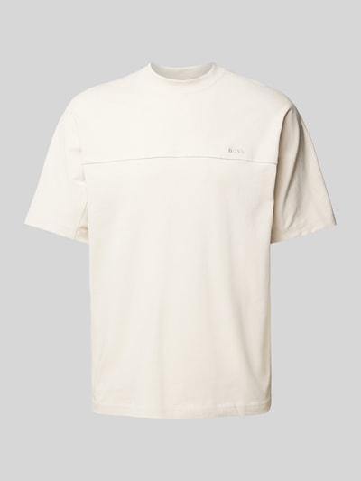 BOSS Orange T-Shirt mit Label-Stitching Modell 'Natural' Offwhite 2