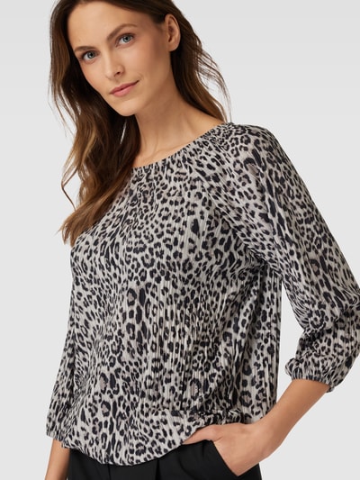 Christian Berg Woman Blouseshirt met dierenprint Zand - 3