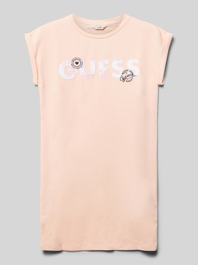 Guess T-Shirt-Kleid mit Label-Stitching Apricot 1