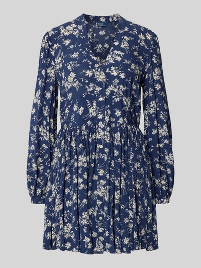 Polo Ralph Lauren Mini-jurk van pure viscose met V-hals Blauw - 2