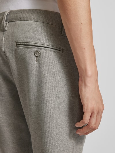 Only & Sons Spodnie o kroju tapered fit z zapięciem na guzik i zamek błyskawiczny model ‘MARK’ Beżowy 3