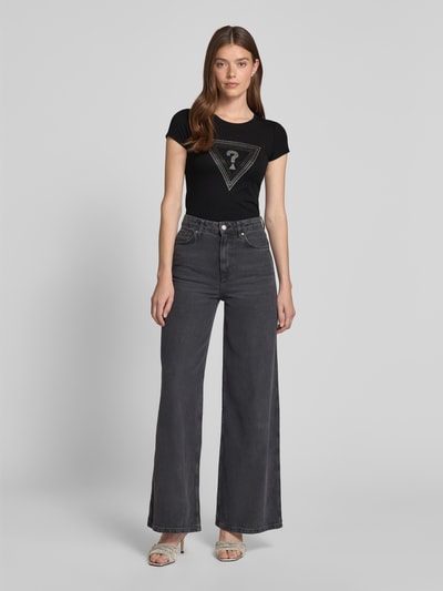 Guess T-Shirt mit Ziersteinbesatz BLACK 1