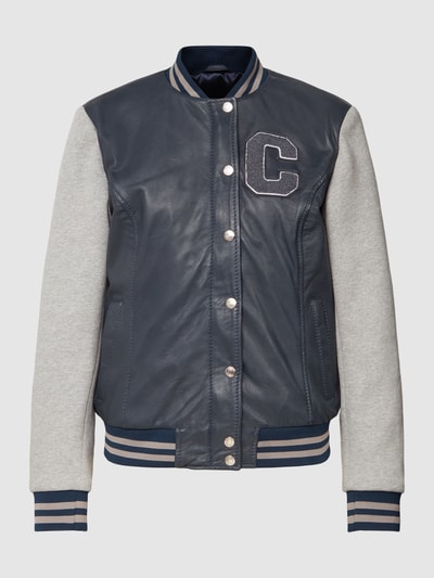 Cabrini Collegejacke mit Lederbesatz Marine 2