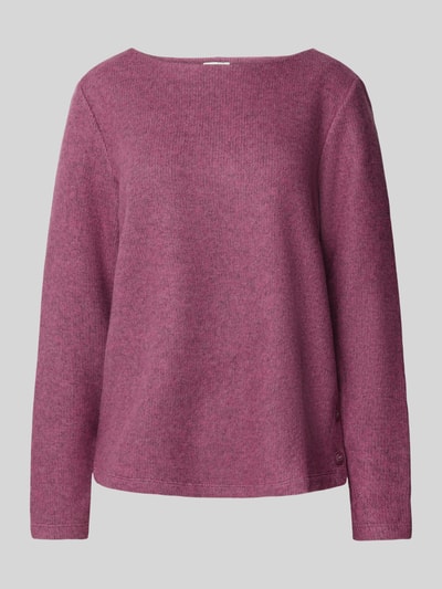 Tom Tailor Regular Fit Sweatshirt aus pflegeleichten Polyesterfasern Pink Melange 1