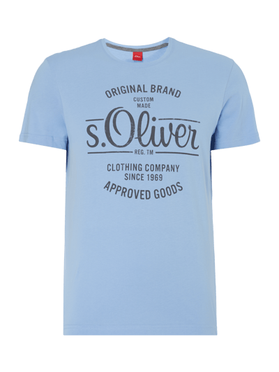 s.Oliver RED LABEL T-Shirt mit Logo-Print im Vintage Look Bleu 1