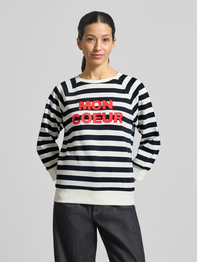 MORE & MORE Sweatshirt mit Rundhalsausschnitt und 3/4-Arm Marine 4