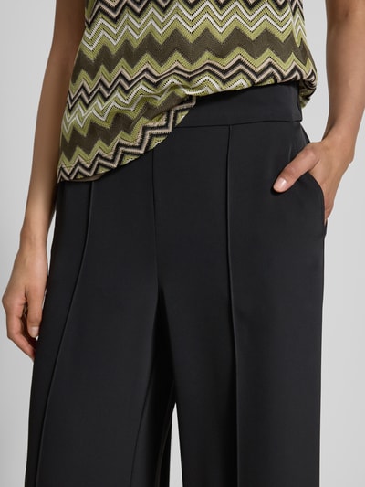 comma Stoffen broek met elastische band Zwart - 3