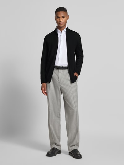 Profuomo Kardigan z wełny z zamkiem błyskawicznym dwustronnym Czarny 1