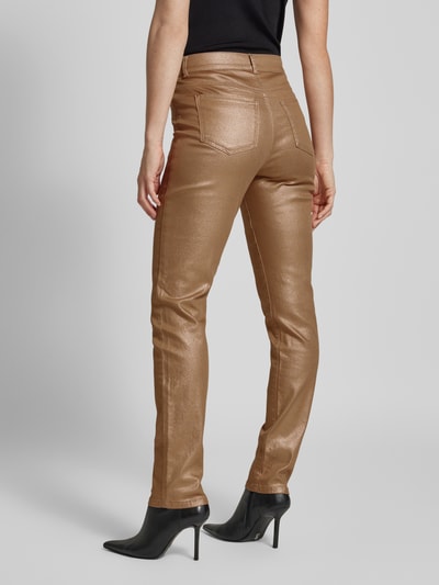 Christian Berg Woman Slim Fit Stoffhose mit 5-Pocket-Design Gold 5