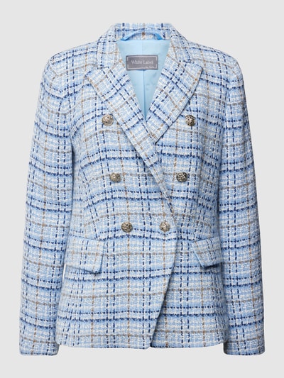 WHITE LABEL Blazer mit Gitterkaro Hellblau 2