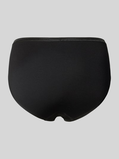 Produktfoto, Slip aus Modal-Mix Modell 'PURE' von Mey, schwarze Farbe, glatte Oberfläche, elastischer Bund, eng anliegend