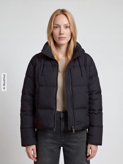 VERO MODA Steppjacke mit hohem Kragen Modell 'JADE' Black 4