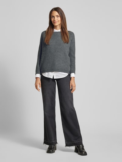 Weekend Max Mara Gebreide pullover met ronde hals, model 'XENO' Middengrijs - 1