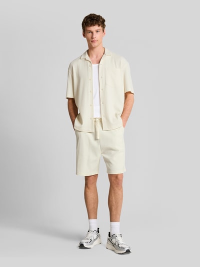 Tom Tailor Denim Regular Fit Freizeithemd aus Baumwoll-Mix Offwhite 1