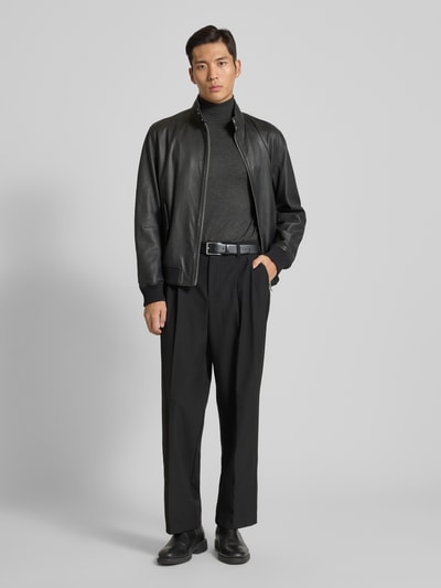 MCNEAL Rollkragenpullover aus Viskose-Mix Dunkelgrau Melange 1