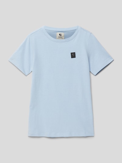 Garcia T-shirt met labelpatch Bleu - 1