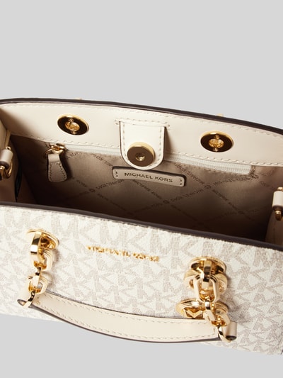 MICHAEL Michael Kors Handtasche mit Label-Applikation Modell 'CYNTHIA' Ecru 5