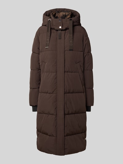 Cinque Płaszcz pikowany z kapturem model ‘COLOMBA’ Ciemnobrązowy 2