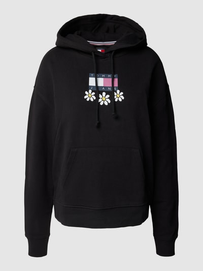 Tommy Jeans Hoodie mit Label- und Motiv-Print Modell 'DAISY FLAG' Black 2