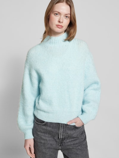 American Vintage Oversized Strickpullover mit Alpaka-Anteil Modell 'EAST' Eisblau 3