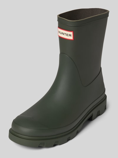 Hunter Kalosze z detalem z logo Oliwkowy 1