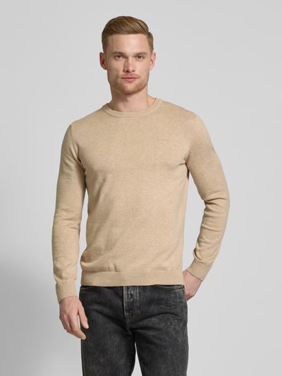 s.Oliver RED LABEL Regular fit gebreide pullover van zuiver katoen Beige - 4