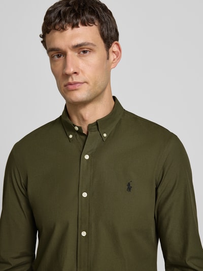 Polo Ralph Lauren Freizeithemd mit Knopfleiste Oliv 3