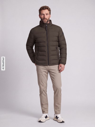 Strellson Regular Fit Steppjacke mit Stehkragen Modell 'MODENA FUSED' Oliv 1