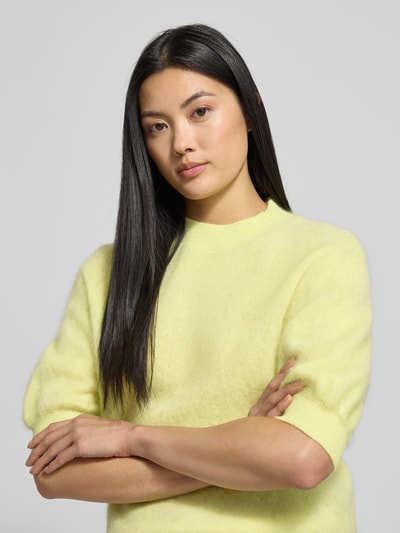 Herzensangelegenheit Strickpullover aus Kaschmir-Woll-Mix mit 1/2-Arm Hellgelb 3