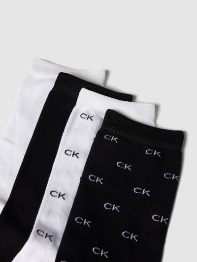 CK Calvin Klein Socken mit elastischen Abschlüssen im 4er-Pack Black 2