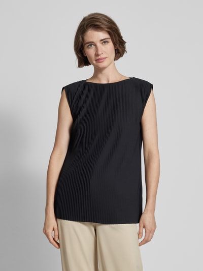 MaxMara Leisure Blousetop met plissévouwen, model 'CAMBUSA' Zwart - 4