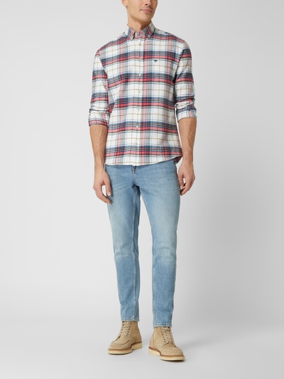 Fynch-Hatton Koszula flanelowa o kroju regular fit z bawełny  Brudny biały 1